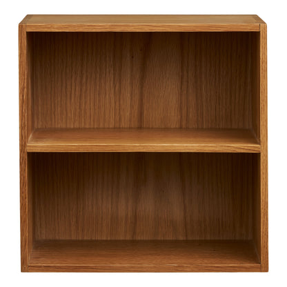 Townsville Wall Shelf in Oak with 2 Compartments — 30 × 18 × 30 cm