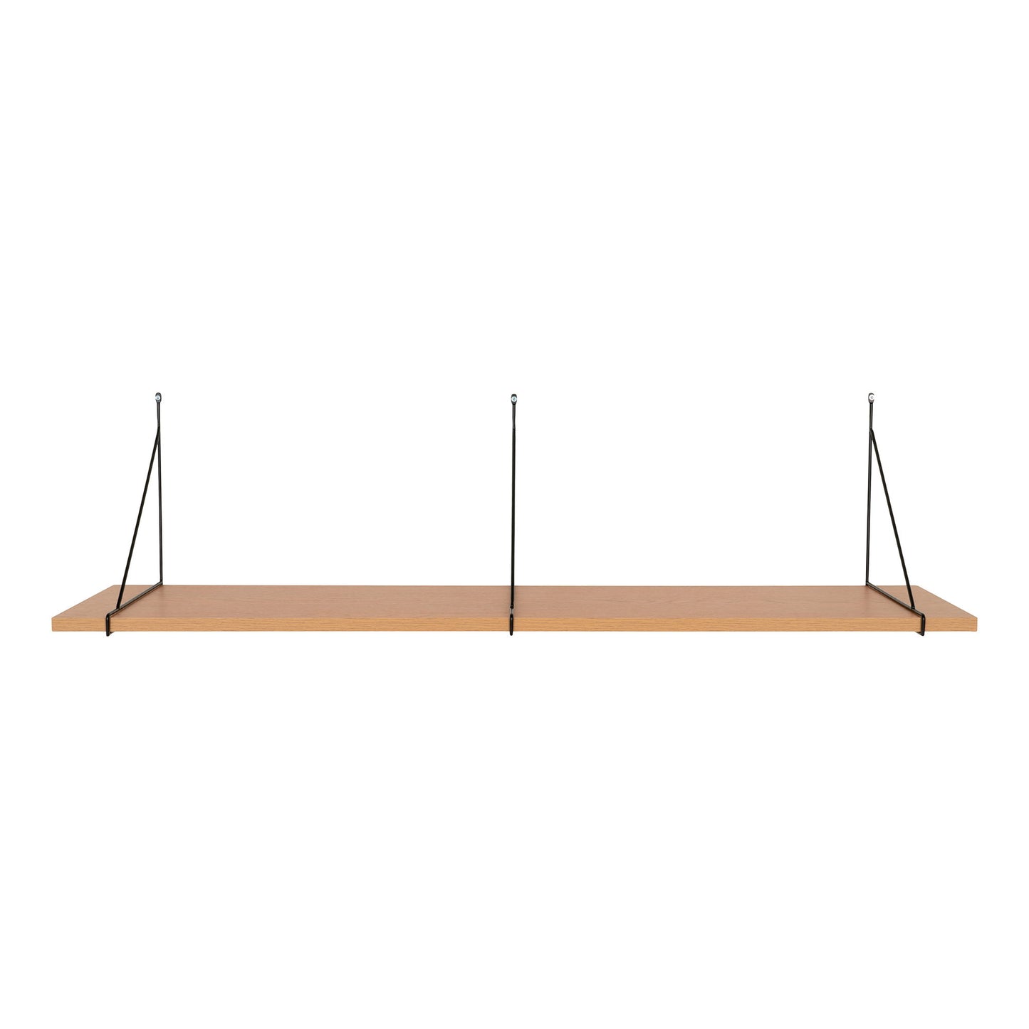 Chiba Wall Shelf in Ash Veneer with Steel Straps — 120 cm