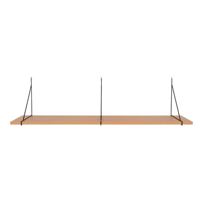 Chiba Wall Shelf in Ash Veneer with Steel Straps — 120 cm