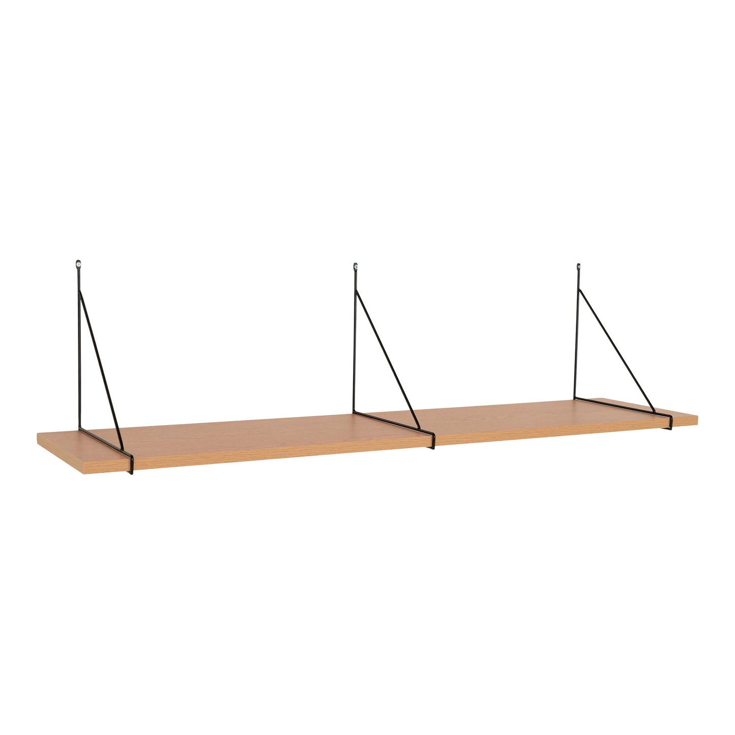 Chiba Wall Shelf in Ash Veneer with Steel Straps — 120 cm