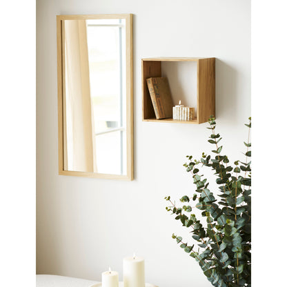 Prateleira de Parede Lattoon em Carvalho Natural — 30 × 18 × 30 cm