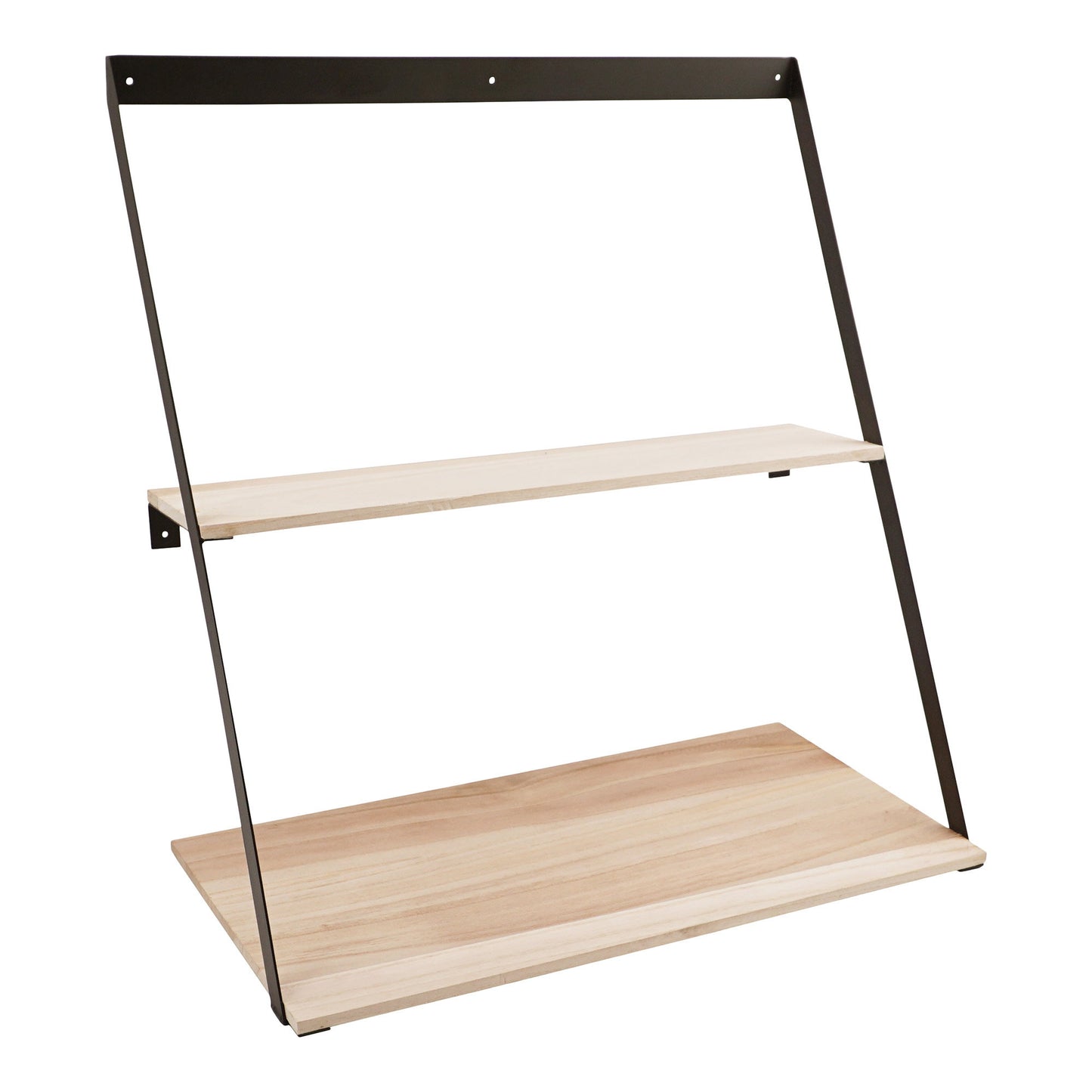 Prateleira de Parede Bern em Aço e Pinho — 50 × 21 × 52 cm