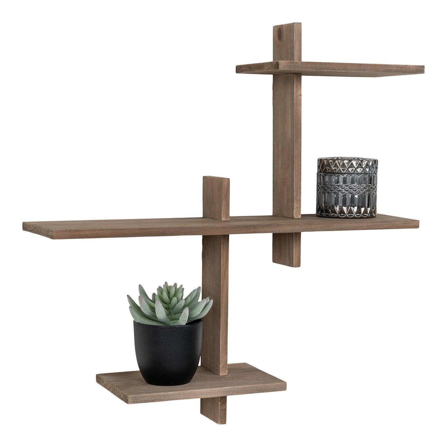 Prateleira de Parede Gavi em Pinho Natural, 55 × 55 × 15 cm