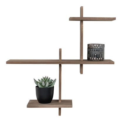 Prateleira de Parede Gavi em Pinho Natural, 55 × 55 × 15 cm