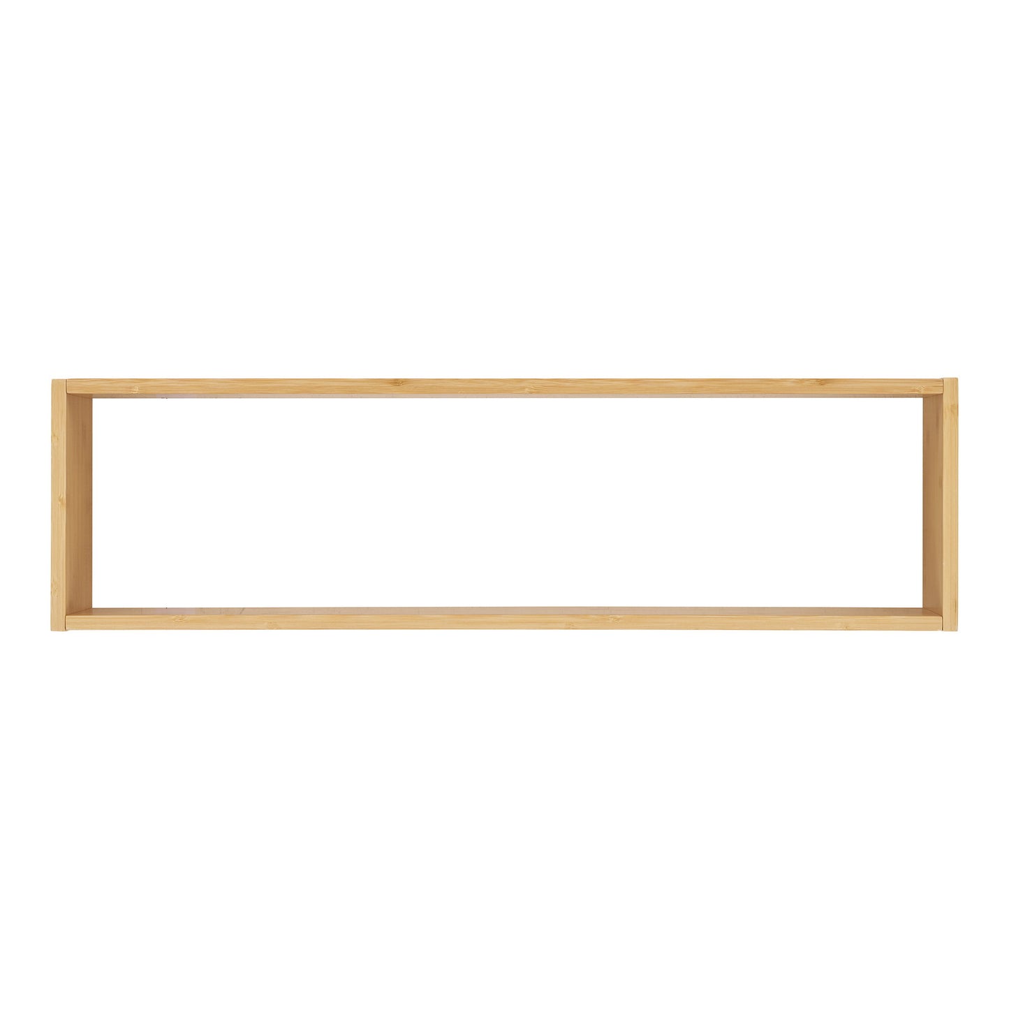 Prateleira-Caixa Ember em Bambu Natural — 70 × 15 × 19,5 cm