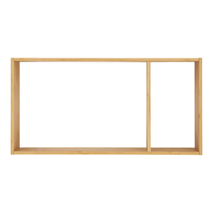 Ember Shelf-Box in Natural Bamboo, with Compartment — 70 × 15 × 35.5 cm