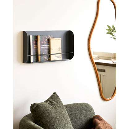 Prateleira de Parede Volterra em Metal Cinzento-Escuro — 60 × 7 × 30 cm