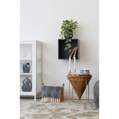 Horne Wall Shelf in Dark Grey — 34 × 30 × 34 cm