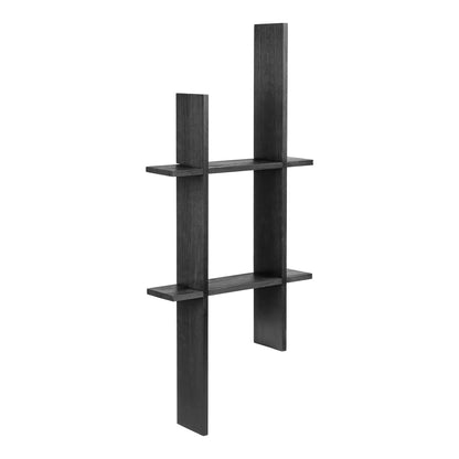 Prateleira de Parede Mostar em Pinho Preto — 38 × 10 × 86 cm