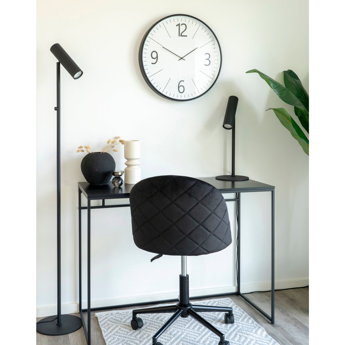 Relógio de Parede Biel, Preto e Branco Ø 51 cm