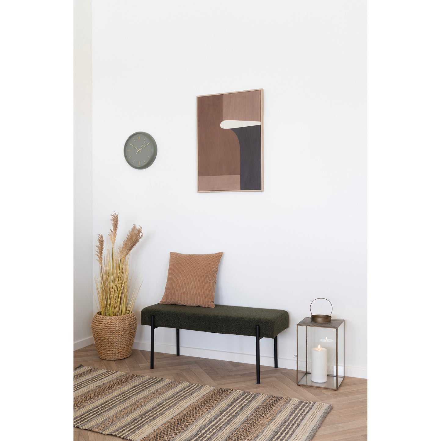 Relógio de Parede Rossano, Verde — Ø 30 cm