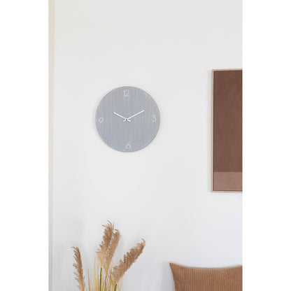 Relógio de Parede Ravenna em MDF Cinzento-Claro, Ø 40 cm