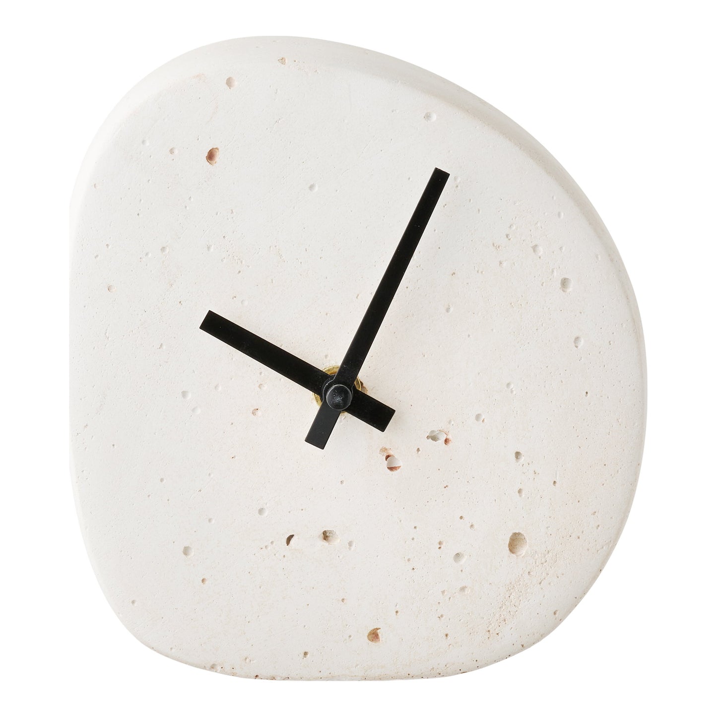 Linz White Concrete Table Clock — 14 × 15 cm