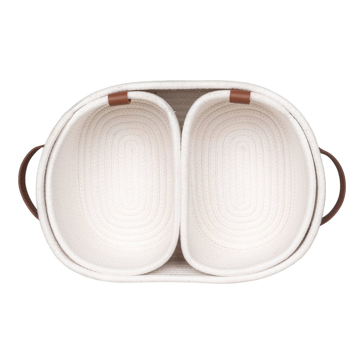 Conjunto de 3 Cestos Jarana em Algodão Branco