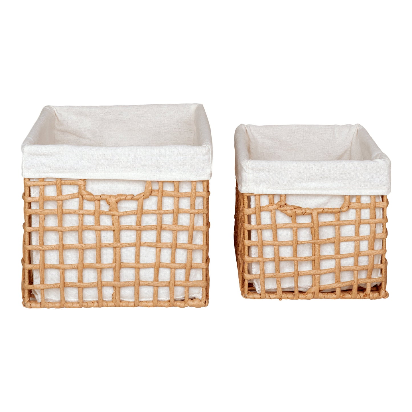Conjunto de 2 Cestos Bustelo em Papel Entrançado, Natural