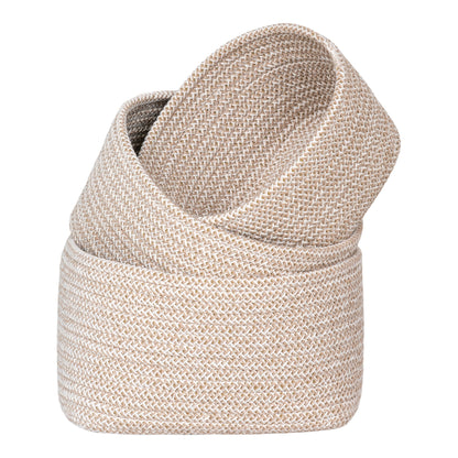 Set de 3 Cestas Cadima de Algodón Beige