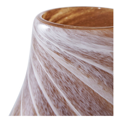 Vaso Alvor em Vidro Castanho, Ø 16 × 23 cm
