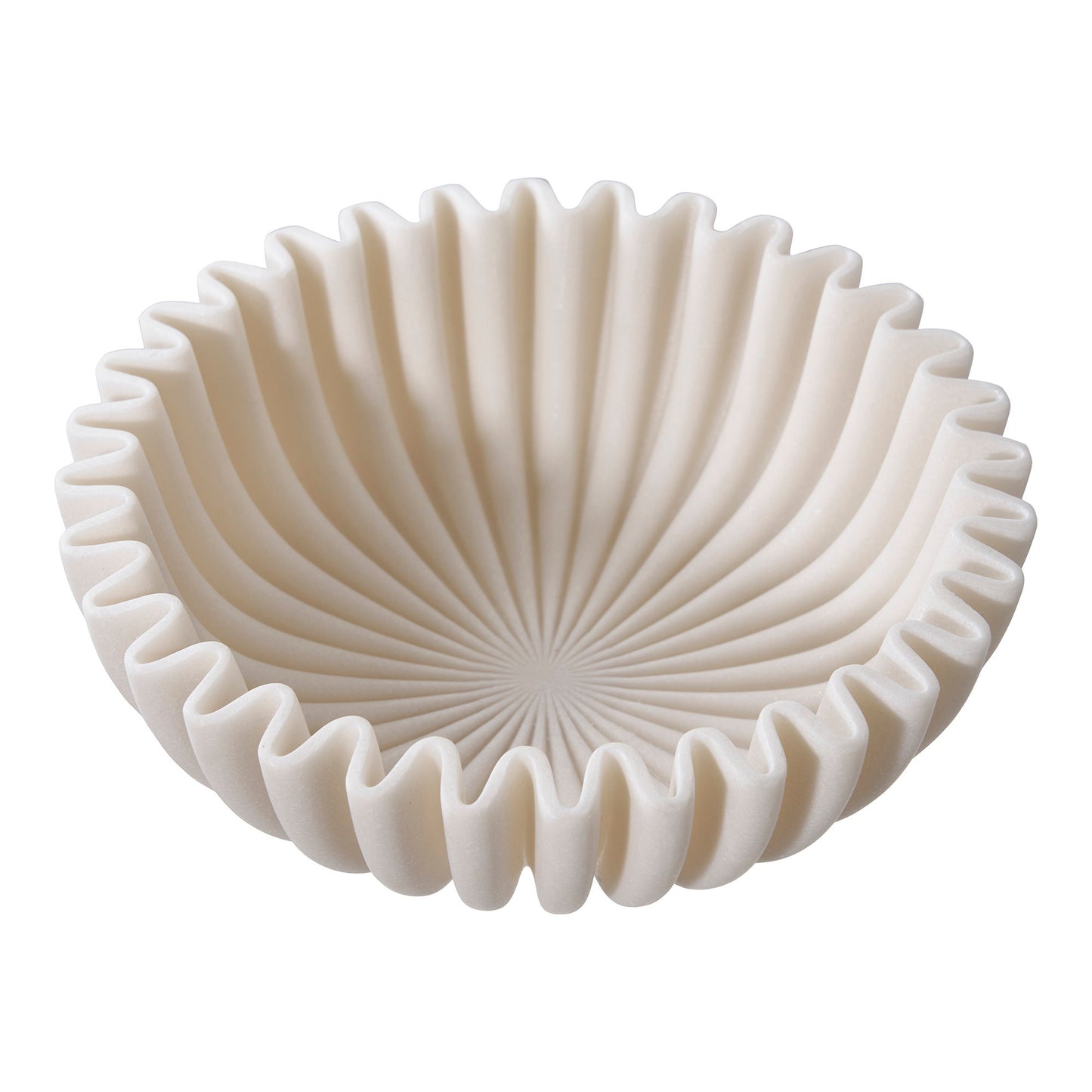 Taça Decorativa Comporta em Resina Bege, Ø 20 × 6,5 cm