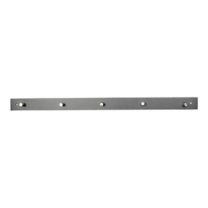 Padova Black Wooden Wall-Mounted Coat Rack with 5 Hooks — 70 cm