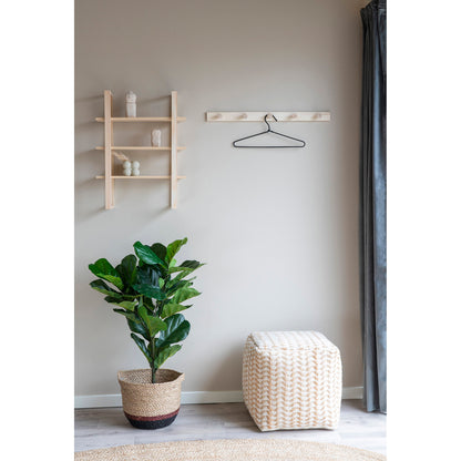 Cabideiro de Parede Abano em Choupo Natural — 70 cm