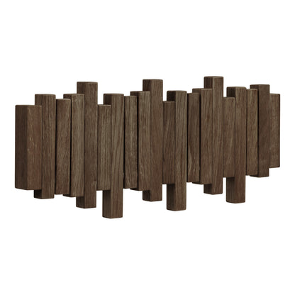 Perchero Caltra en Roble con Ganchos Abatibles, Marrón Oscuro — 40 × 18 cm