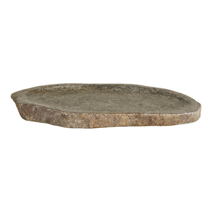 Bandeja Gara em Pedra de Rio Natural — 30 × 25 cm