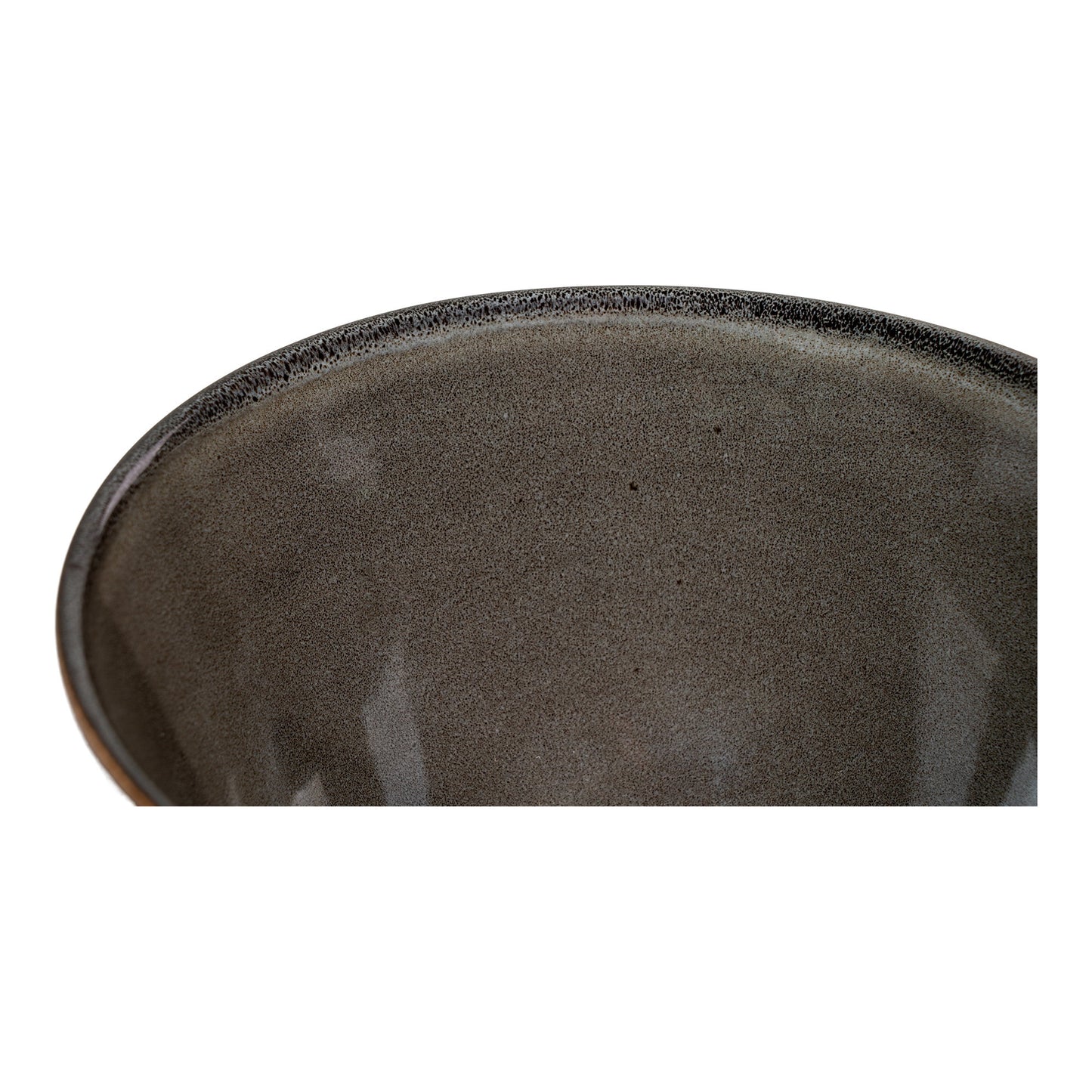 Set of 4 Selma Grey and Brown Stoneware Bowls — Ø 15 × 9 cm