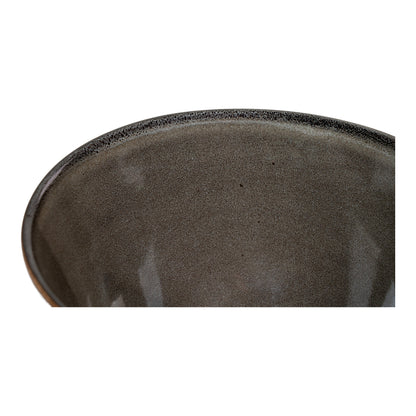 Set of 4 Selma Grey and Brown Stoneware Bowls — Ø 15 × 9 cm