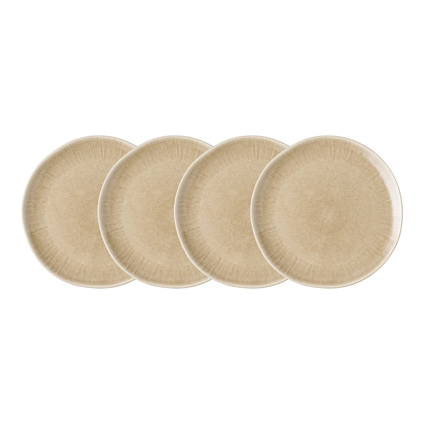 Set of 4 Viola Beige Stoneware Dinner Plates — Ø 27 cm