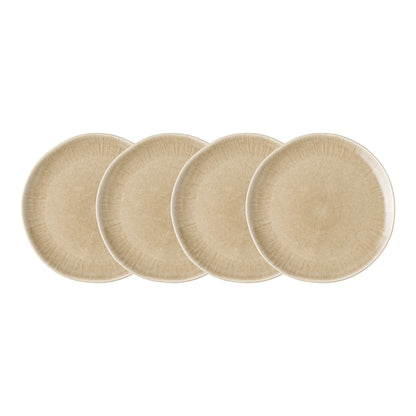 Set of 4 Viola Beige Stoneware Dinner Plates — Ø 27 cm