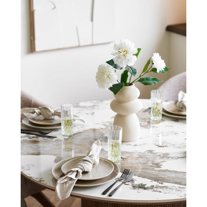 Set of 4 Viola Beige Stoneware Dinner Plates — Ø 27 cm