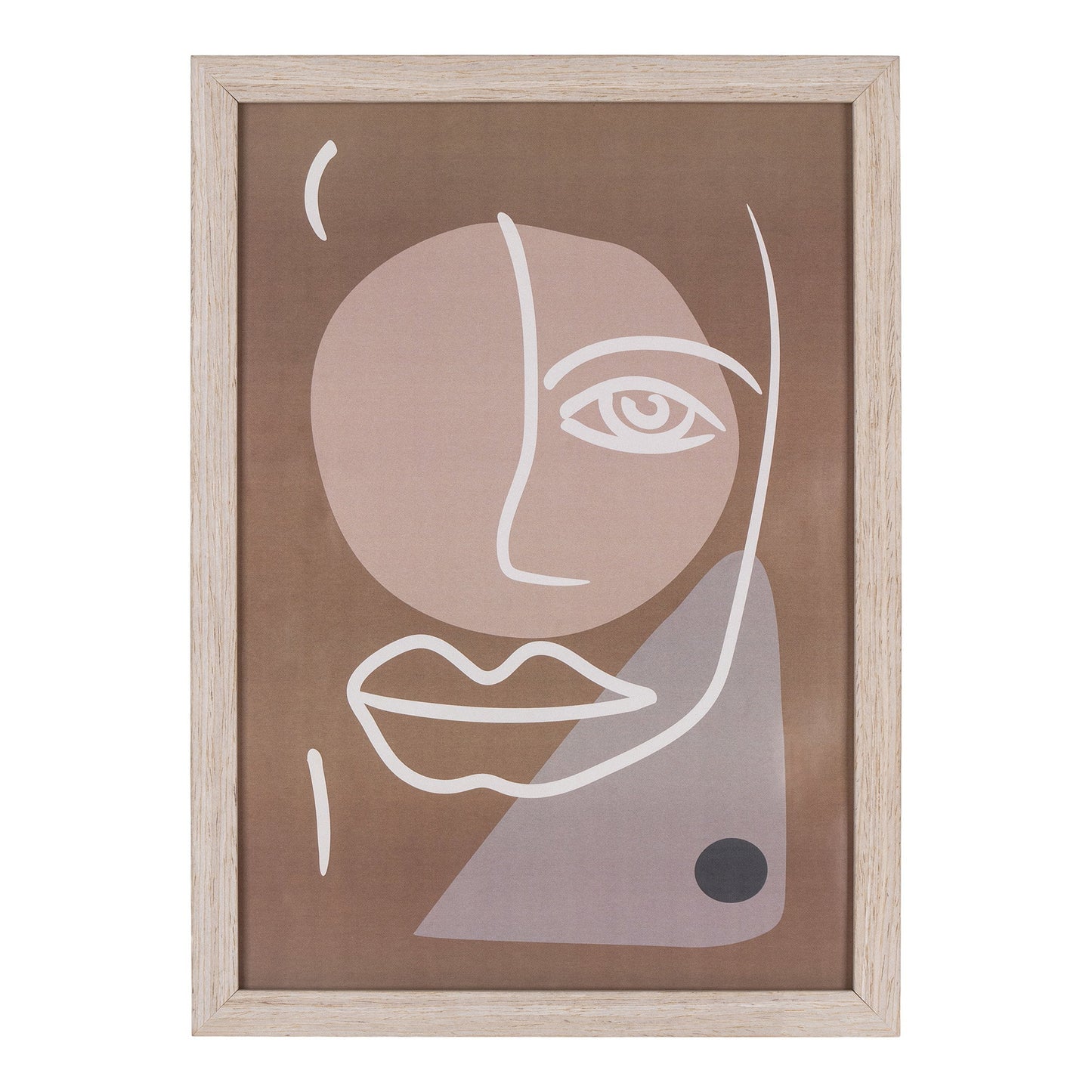 Conjunto de 3 Quadros Madison com Moldura Natural — N.º 1