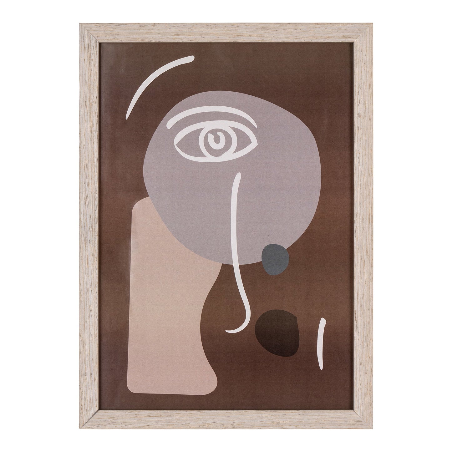 Conjunto de 3 Quadros Madison com Moldura Natural — N.º 1