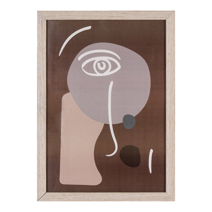 Conjunto de 3 Quadros Madison com Moldura Natural — N.º 1