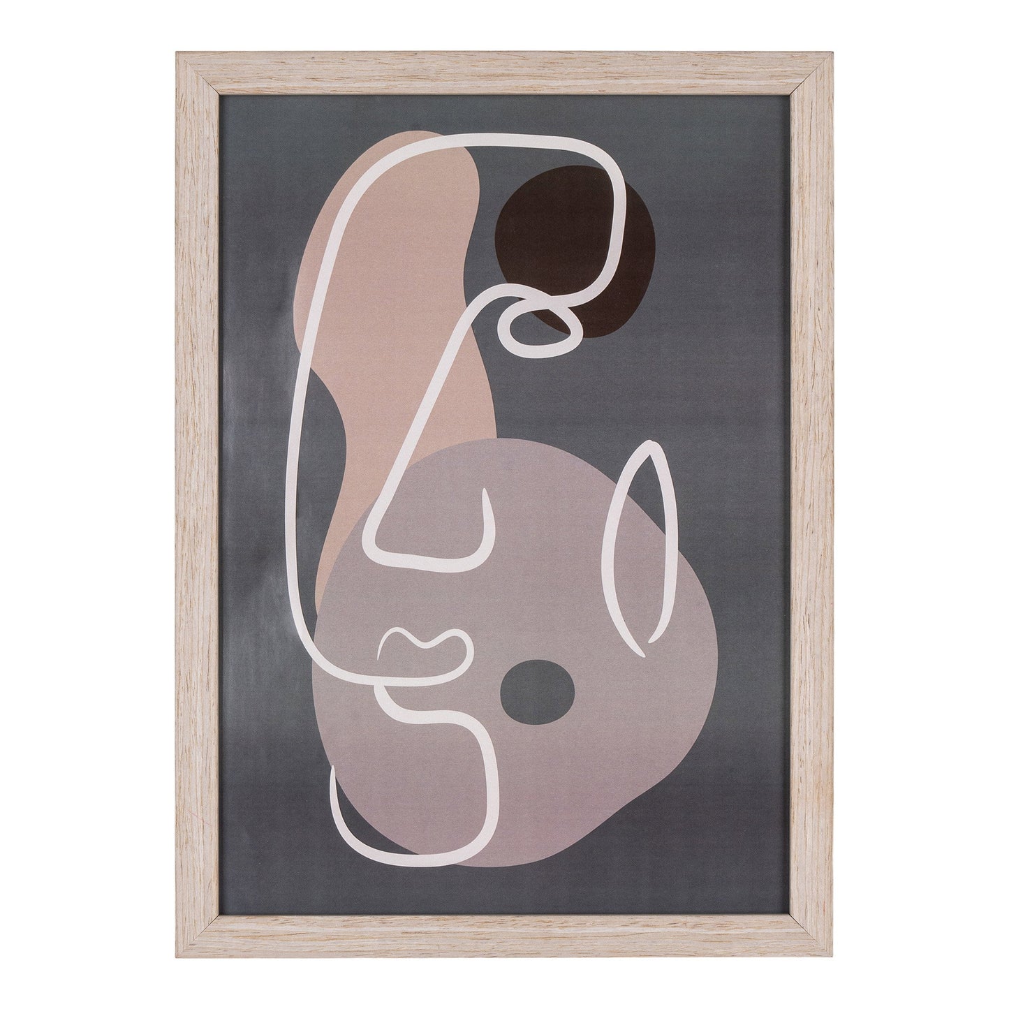 Conjunto de 3 Quadros Madison com Moldura Natural — N.º 1