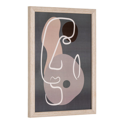 Conjunto de 3 Quadros Madison com Moldura Natural — N.º 1