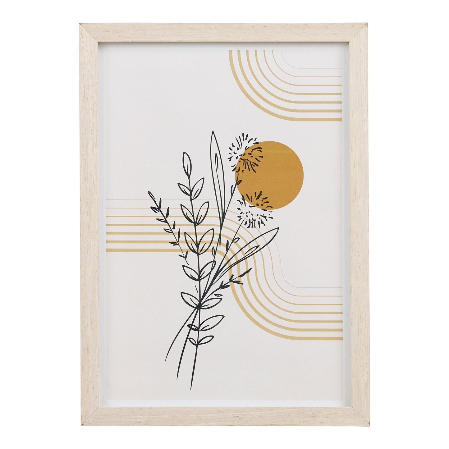 Conjunto de 3 Quadros Madison com Moldura Natural — N.º 2