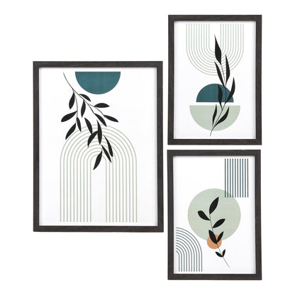 Conjunto de 3 Molduras Aspen em MDF Preto