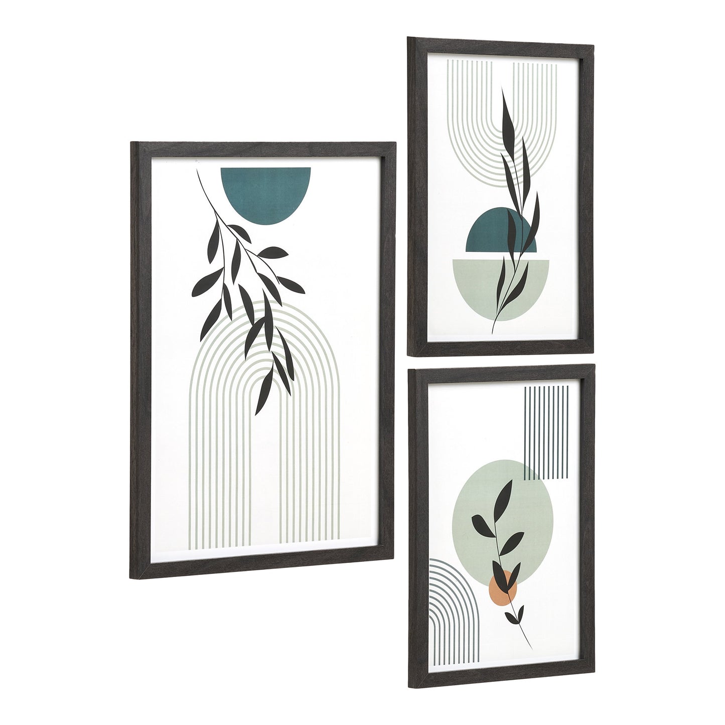 Conjunto de 3 Molduras Aspen em MDF Preto