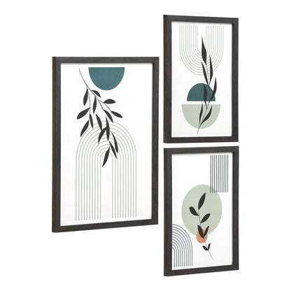 Conjunto de 3 Molduras Aspen em MDF Preto