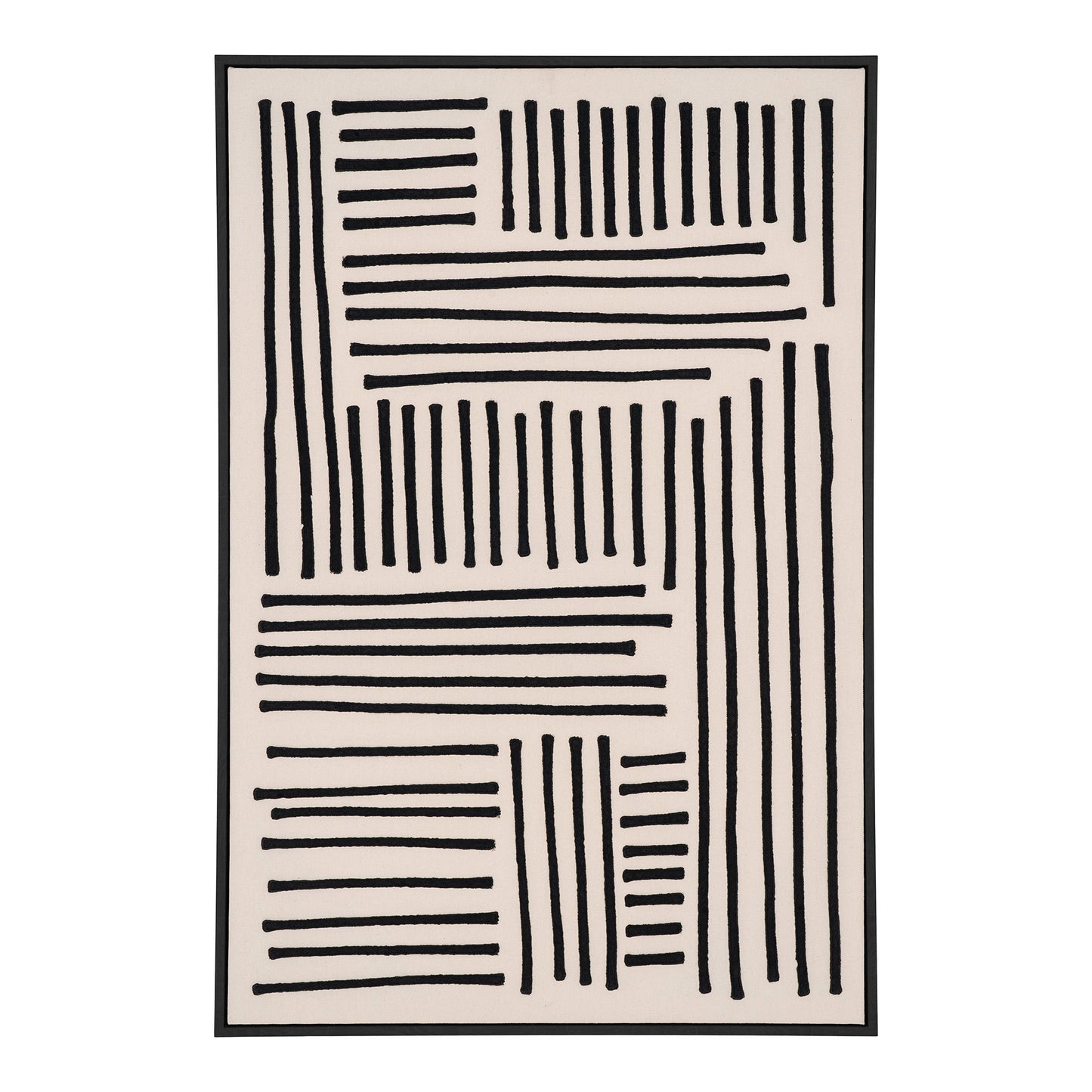 Impressão em Tela Lipari, Preto e Bege 60 × 90 cm