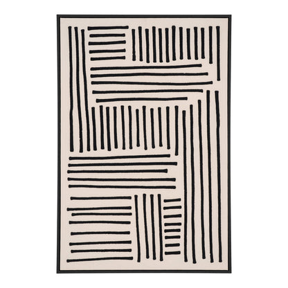 Impressão em Tela Lipari, Preto e Bege 60 × 90 cm