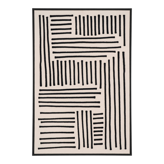 Impressão em Tela Lipari, Preto e Bege 60 × 90 cm