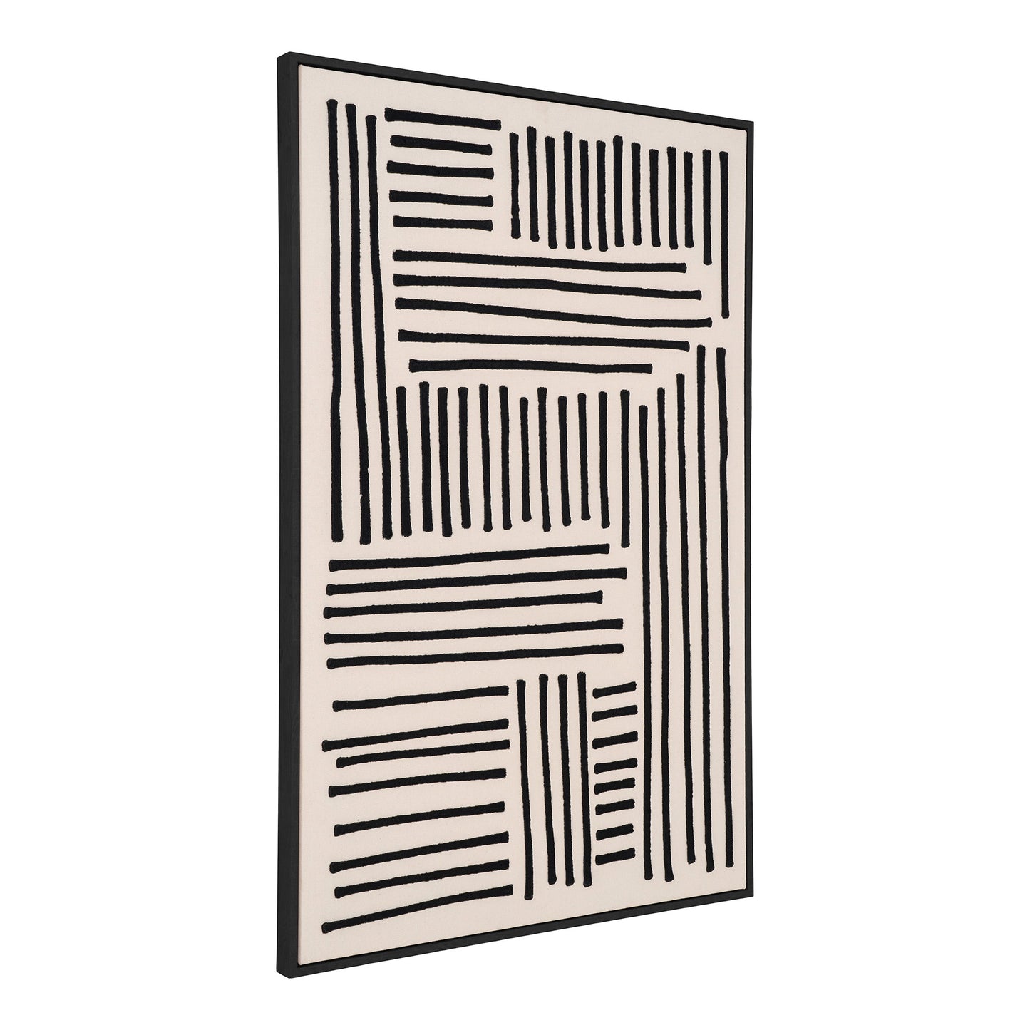 Impressão em Tela Lipari, Preto e Bege 60 × 90 cm