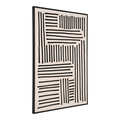Impressão em Tela Lipari, Preto e Bege 60 × 90 cm
