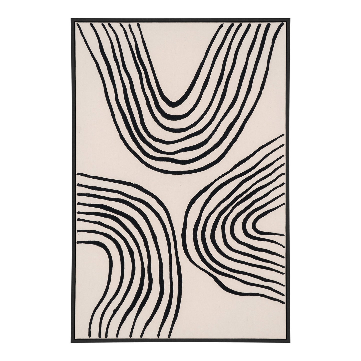 Lipari Canvas Print No. 2, Black and Beige — 60 × 90 cm