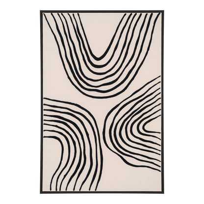 Lipari Canvas Print No. 2, Black and Beige — 60 × 90 cm