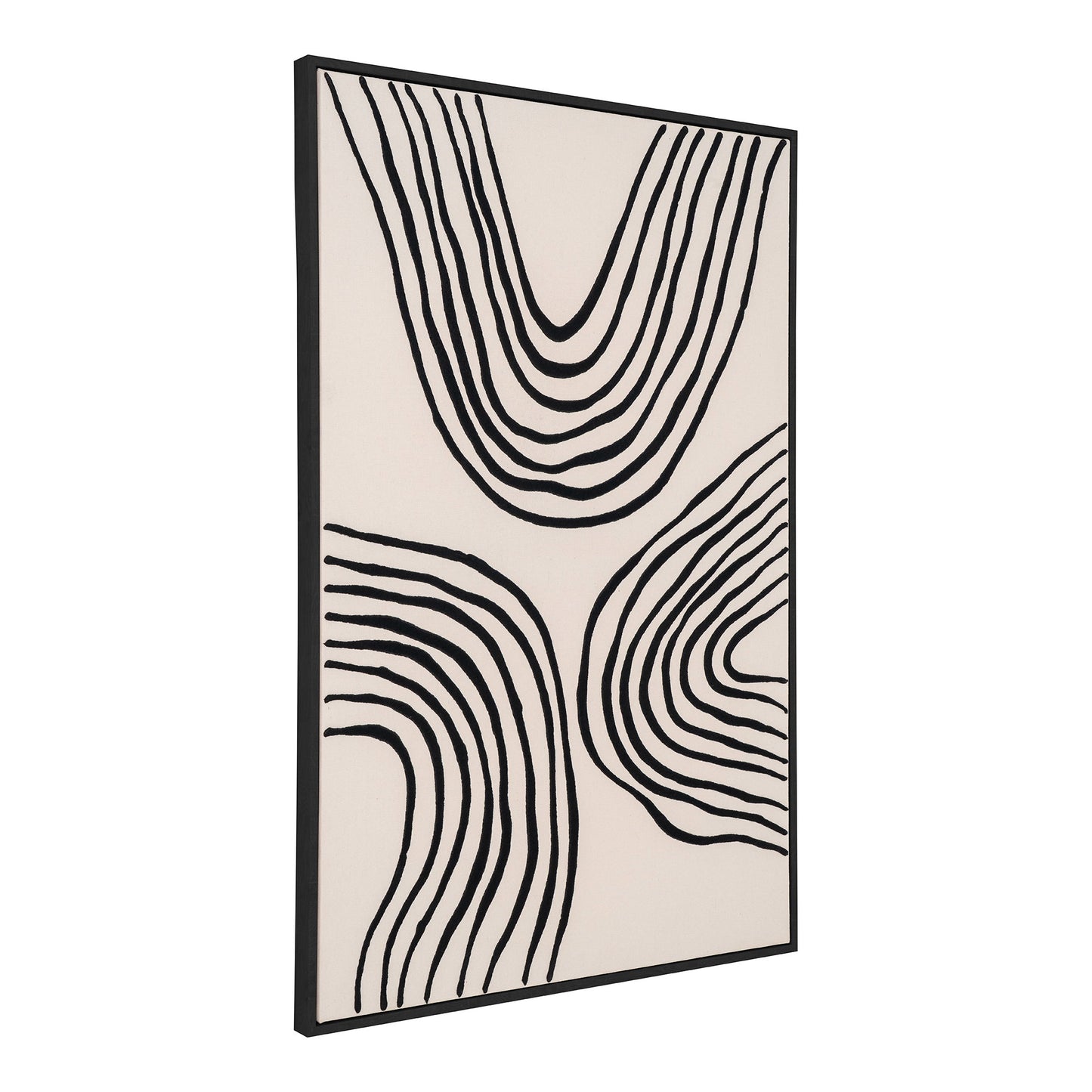 Lipari Canvas Print No. 2, Black and Beige — 60 × 90 cm