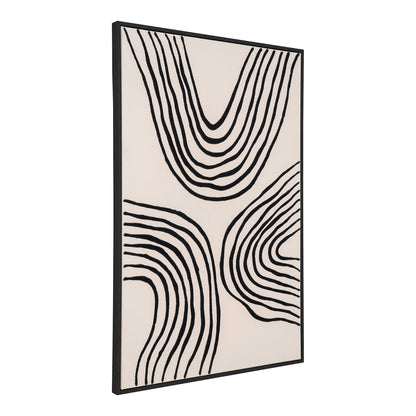 Lipari Canvas Print No. 2, Black and Beige — 60 × 90 cm