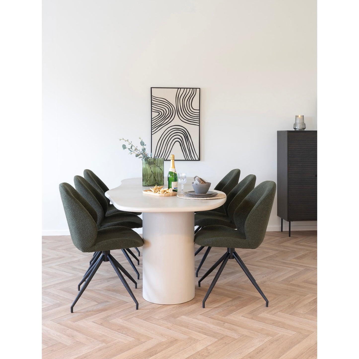 Lipari Canvas Print No. 2, Black and Beige — 60 × 90 cm